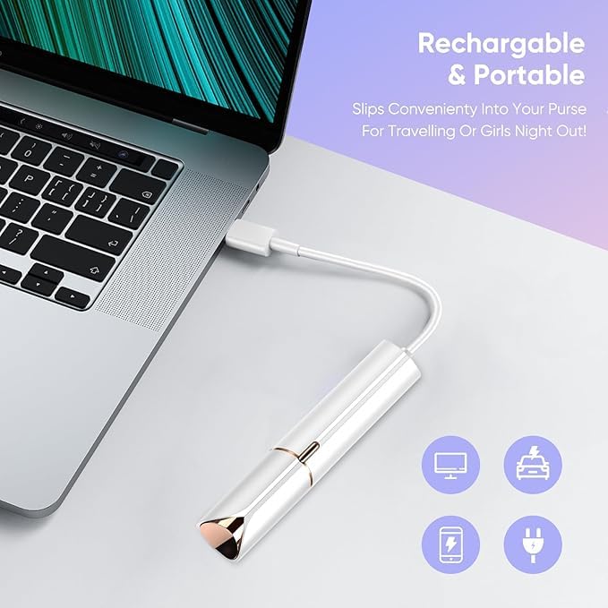 2-in-1 Rechargeable Facial Hair Remover for Women | Safe & Painless