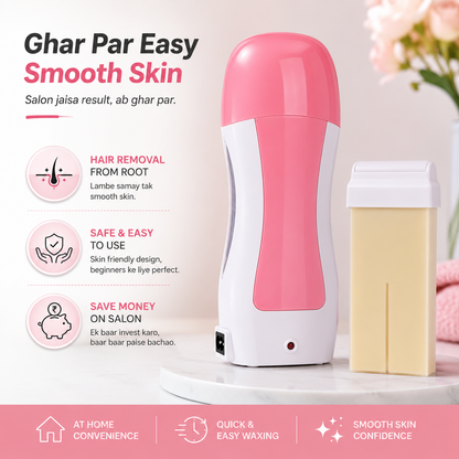SleekRoll™ Pro At-Home Waxing Kit (Electric Heater + Cartridge + Strips)