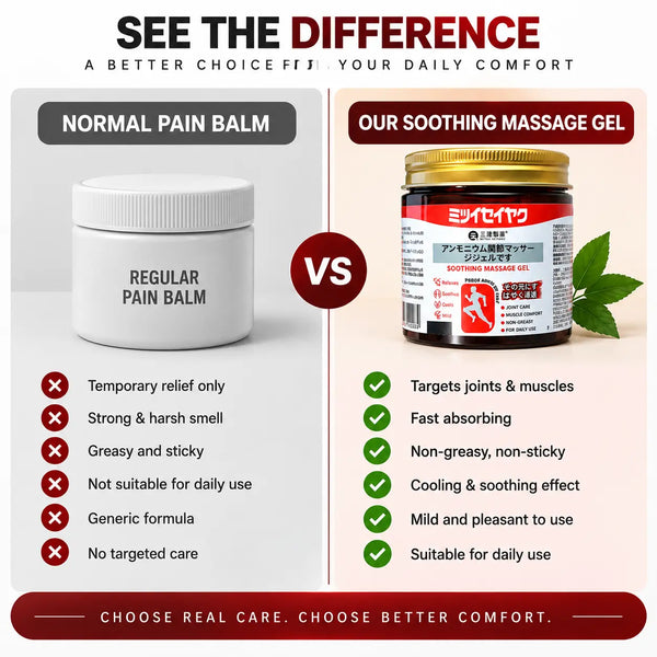 See the Difference Regular Massage Balm vs Soothing Massage Gel